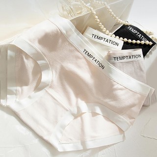 Combo 5 Quần lót nữ cotton gân tăm thoáng mát - Set 5 Quần chip nữ cạp vừa tôn dáng chữ cá tính LY08