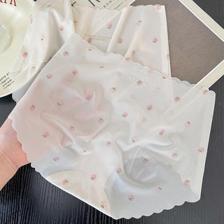 Combo 5 Quần lót su tàng hình mềm mịn - Set 5 Quần chip su lụa nữ họa tiết dâu ngọt ngào sexy L1027