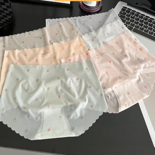 Combo 5 Quần lót su tàng hình mềm mịn - Set 5 Quần chip su lụa nữ họa tiết dâu ngọt ngào sexy L1027