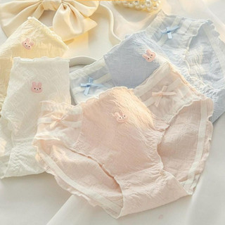 Combo 5 Quần lót nữ cotton viền ren mềm mại thoát mát - Set 5 Quần chip nữ đính item gấu cute L2861