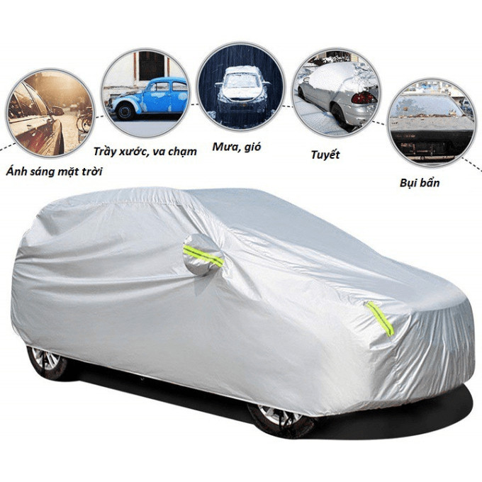 Bạt phủ ô tô Hyundai i10 cao cấp-Chống nắng, chống nóng 3 lớp