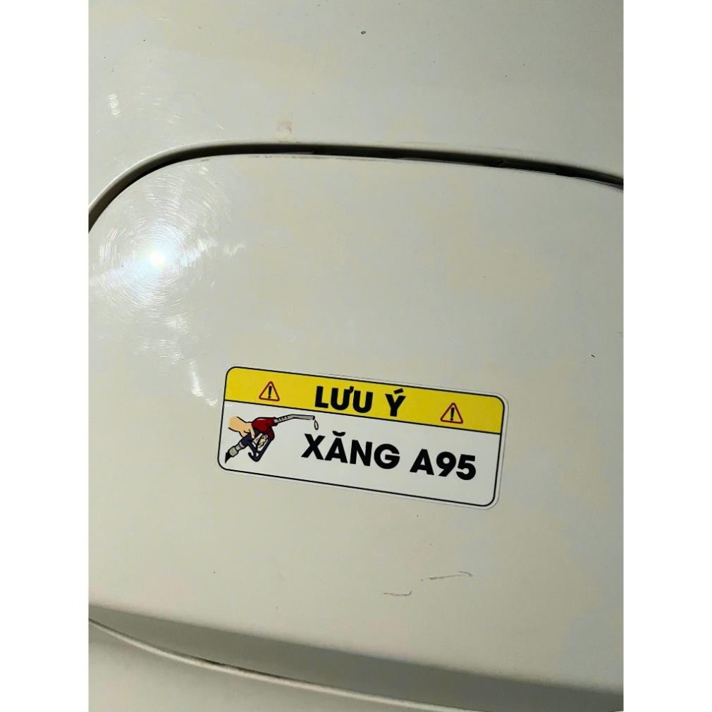 Tem bảo vệ động cơ xe tránh đổ nhầm xăng A95 và dầu Diesel