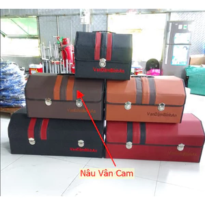 Thùng Đựng Đồ Đa Năng Cốp Sau Ô Tô Bọc Da Cao Cấp Có Nắp Gấp Gọn Gàng Chứa Được Nhiều Đồ