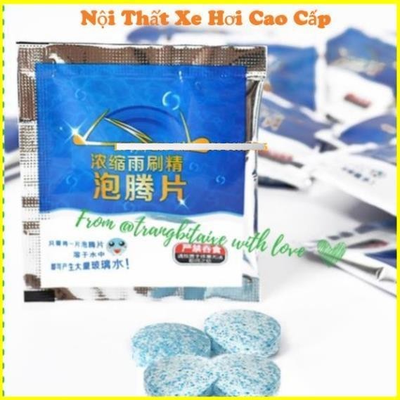 20 Viên Sủi Rửa Kính Ô Tô Làm Nước Rửa Kính Lái Gạt Mưa Xe Hơi Hoặc Lau Cửa Kính Kính Văn Phòng Siêu Sạch Siêu Rẻ