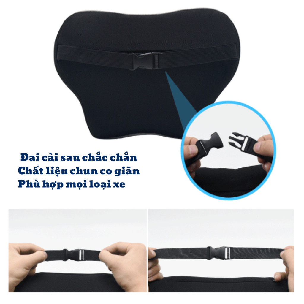 Gối Tựa Đầu  Cao Su Non Ngồi Ghế Ô Tô, Tựa Lưng Văn Phòng, Gối Đầu Bàn Làm Việc Cao Cấp