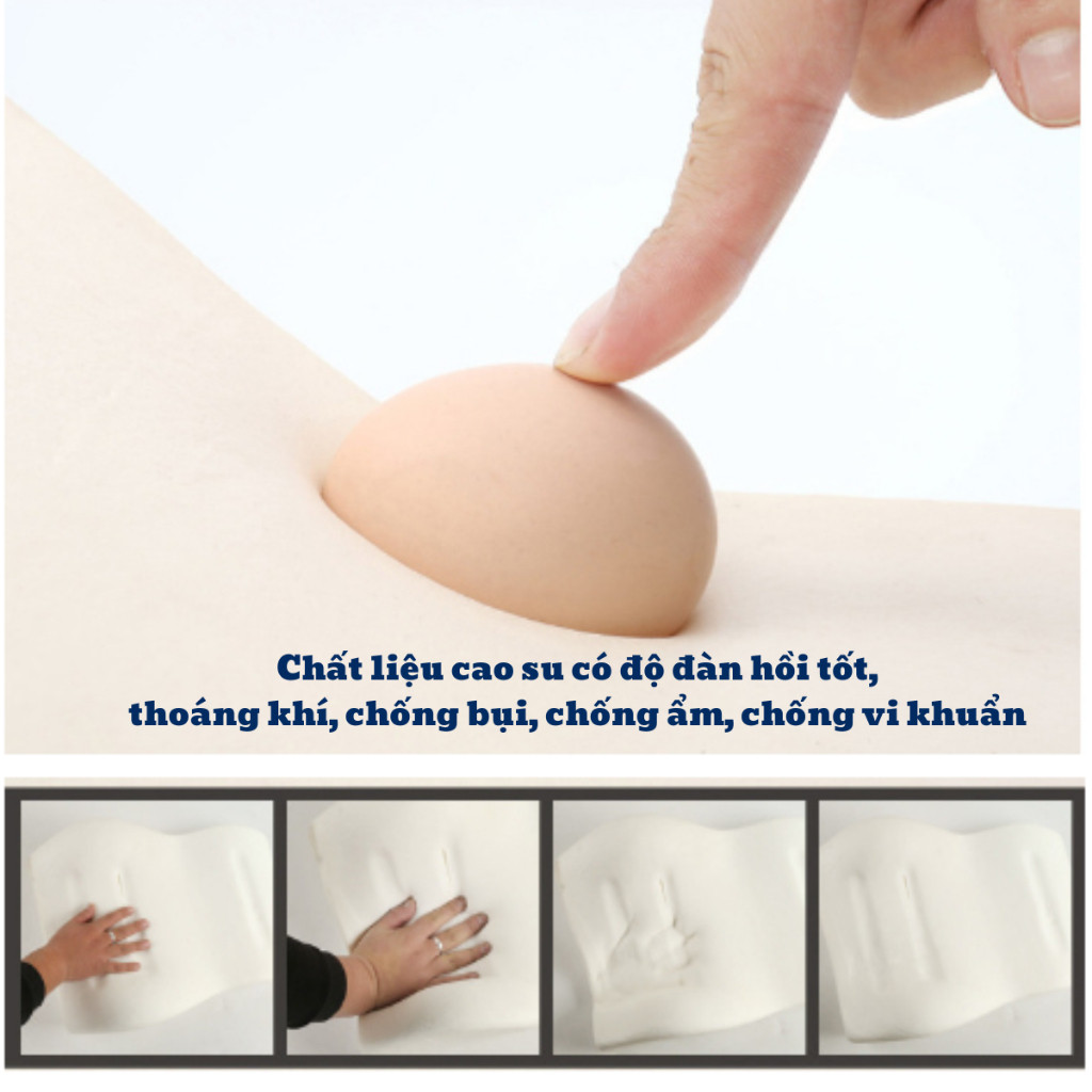 Gối Tựa Đầu  Cao Su Non Ngồi Ghế Ô Tô, Tựa Lưng Văn Phòng, Gối Đầu Bàn Làm Việc Cao Cấp
