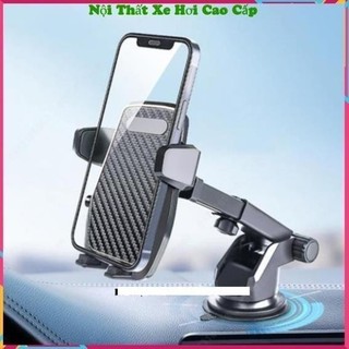 Giá Đỡ Điện Thoại Trên Ô Tô Xoay 360 Độ Có Đế Hít Kính Tùy Chỉnh Độ Dài Linh Hoạt Kẹp Điện Thoại Xe Hơi Cao Cấp