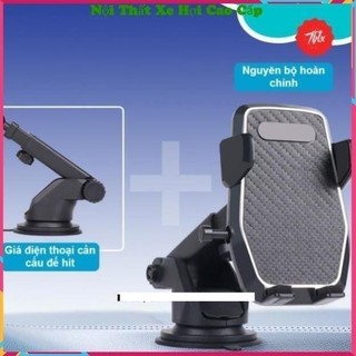 Giá Đỡ Điện Thoại Trên Ô Tô Xoay 360 Độ Có Đế Hít Kính Tùy Chỉnh Độ Dài Linh Hoạt Kẹp Điện Thoại Xe Hơi Cao Cấp