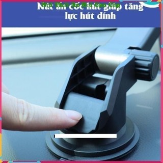Giá Đỡ Điện Thoại Trên Ô Tô Xoay 360 Độ Có Đế Hít Kính Tùy Chỉnh Độ Dài Linh Hoạt Kẹp Điện Thoại Xe Hơi Cao Cấp