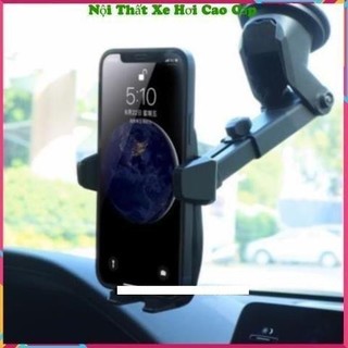 Giá Đỡ Điện Thoại Trên Ô Tô Xoay 360 Độ Có Đế Hít Kính Tùy Chỉnh Độ Dài Linh Hoạt Kẹp Điện Thoại Xe Hơi Cao Cấp
