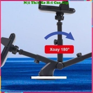 Giá Đỡ Điện Thoại Trên Ô Tô Xoay 360 Độ Có Đế Hít Kính Tùy Chỉnh Độ Dài Linh Hoạt Kẹp Điện Thoại Xe Hơi Cao Cấp