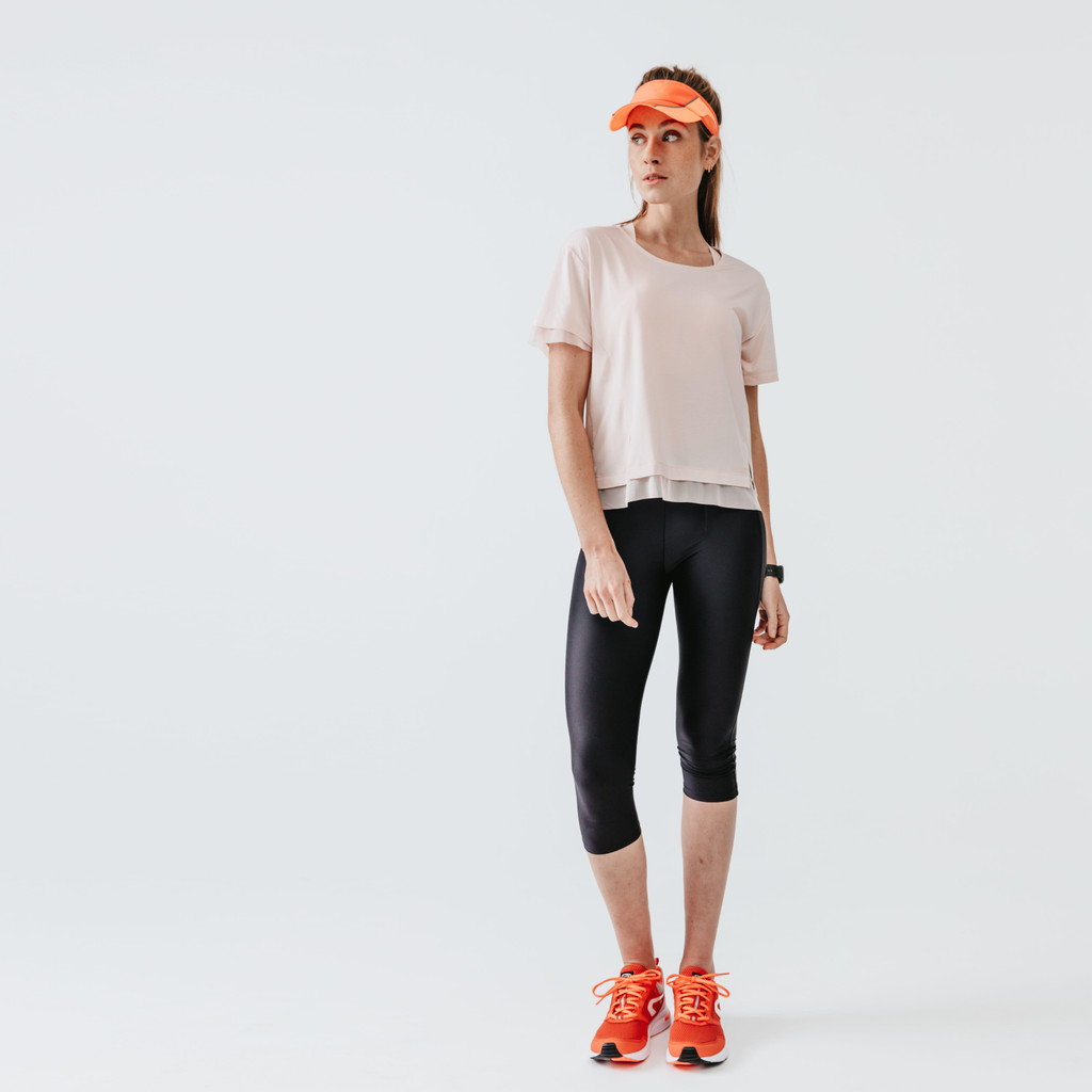 Ảnh Quần lửng chạy bộ run dry cho nữ đen DECATHLON kalenji mã 8552202 3
