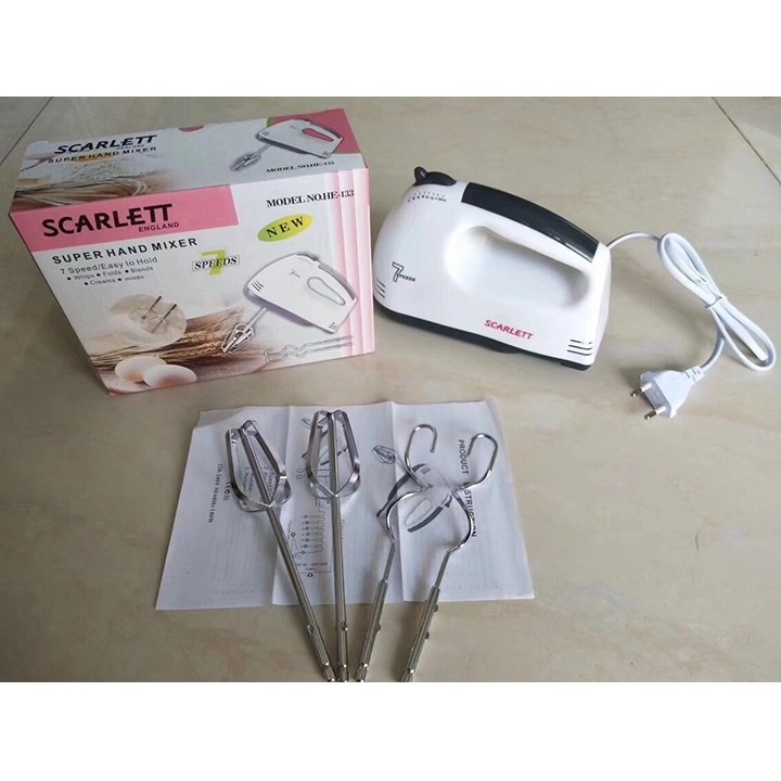 Máy Đánh Trứng Scarlett 7 Cấp Độ 260W Đánh Mạnh Tiện Dụng