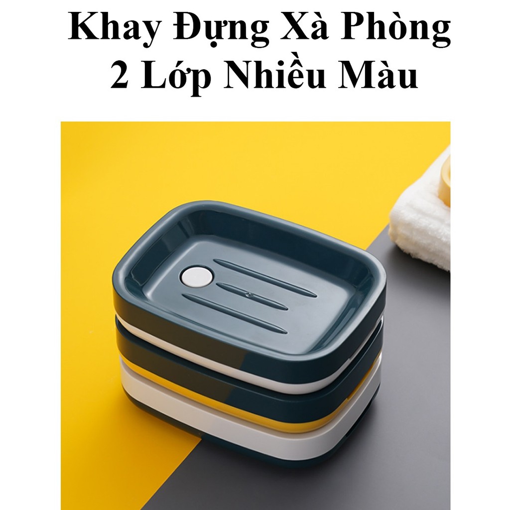 Khay Đựng Xà Phòng 2 Lớp Chất Liệu Nhựa Tốt