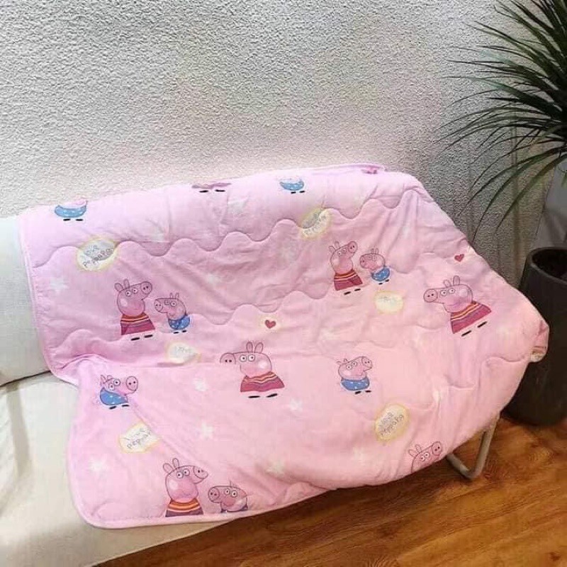 Chăn Cotton 2 Lớp Cho Bé Siêu Mát Họa Tiết Dễ Thương Nhiều Hình 140X110Cm
