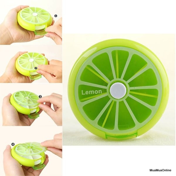 Hộp Chia Thuốc Uống 7 Ngày Hình Quả Cam Nhỏ Gọn