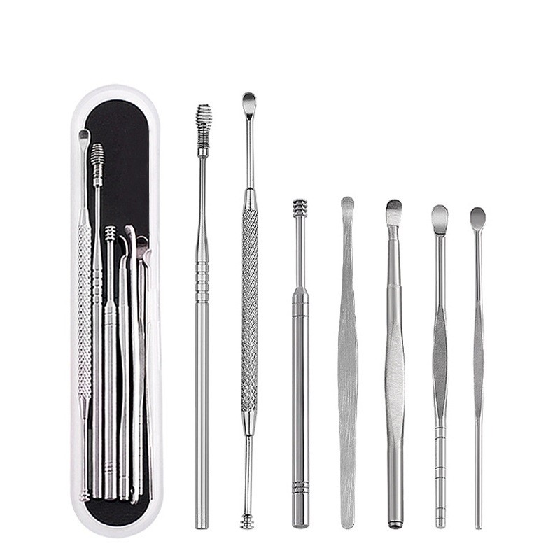 Bộ Dụng Cụ Ráy Tai 7 Món Bằng Chất Liệu Inox An Toàn