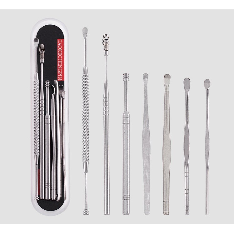 Bộ Dụng Cụ Ráy Tai 7 Món Bằng Chất Liệu Inox An Toàn