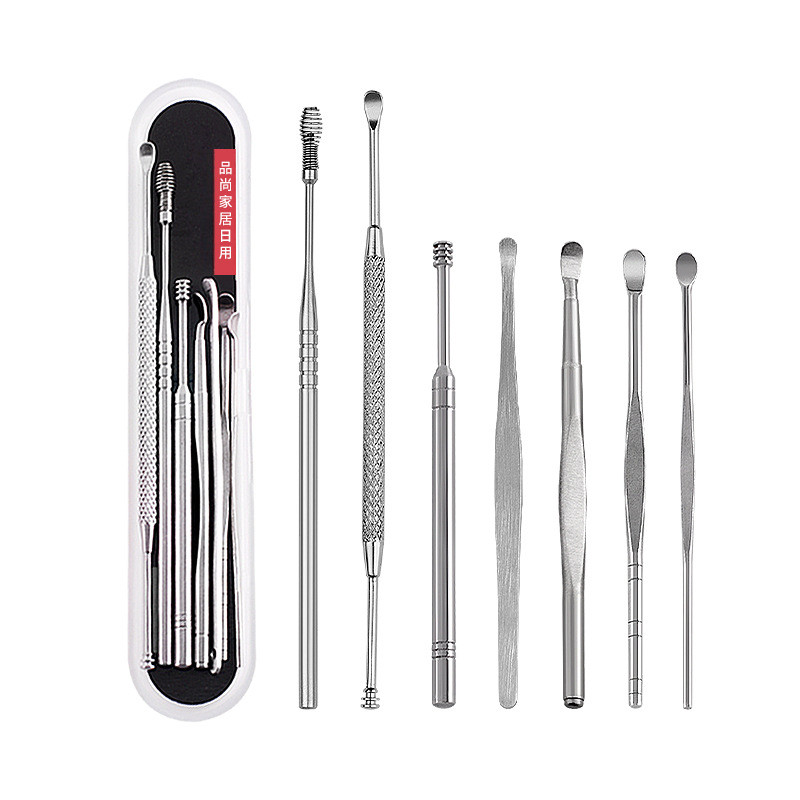 Bộ Dụng Cụ Ráy Tai 7 Món Bằng Chất Liệu Inox An Toàn