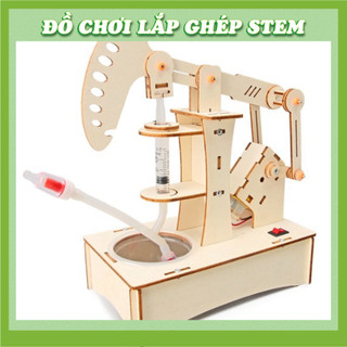 Máy bơm dầu thủy lực - Đồ chơi giáo dục STEM STEAM - Học liệu
