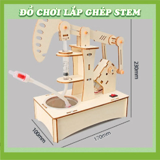 Máy bơm dầu thủy lực - Đồ chơi giáo dục STEM STEAM - Học liệu