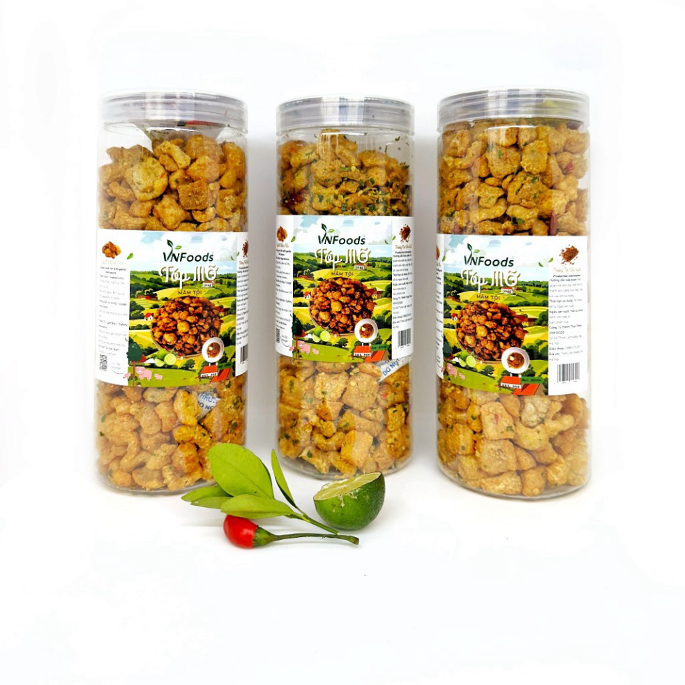 1KG Tóp Mỡ Mắm Tỏi Tây Bắc – Món Ngon Nhâm Nhi Hấp Dẫn VNFoods