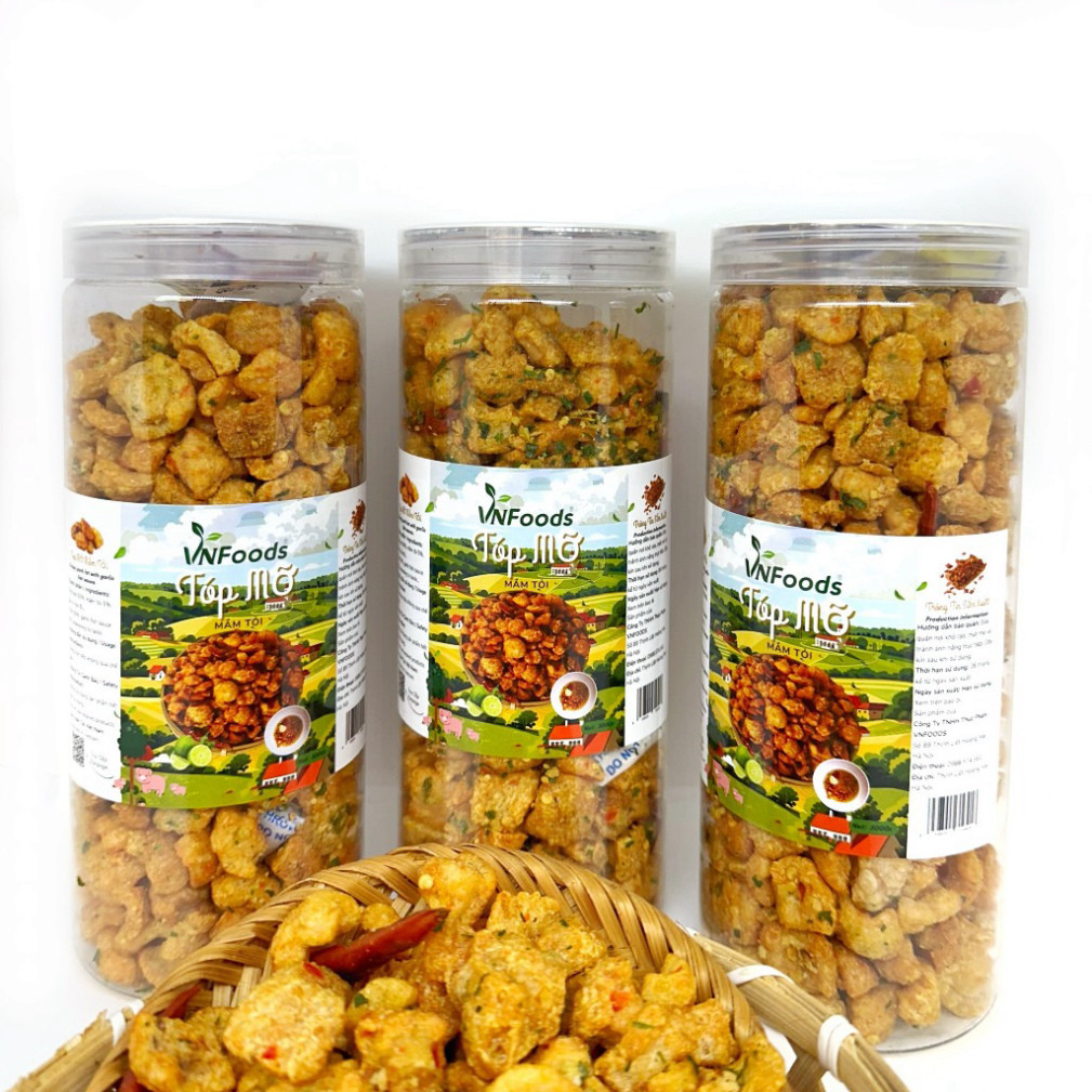 1KG Tóp Mỡ Mắm Tỏi Tây Bắc – Món Ngon Nhâm Nhi Hấp Dẫn VNFoods