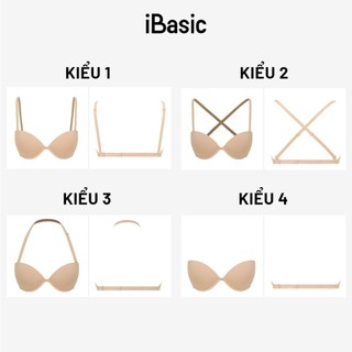 Áo ngực có gọng iBasic mút vừa multiway 4 kiểu mặc cup 3/4 PK116