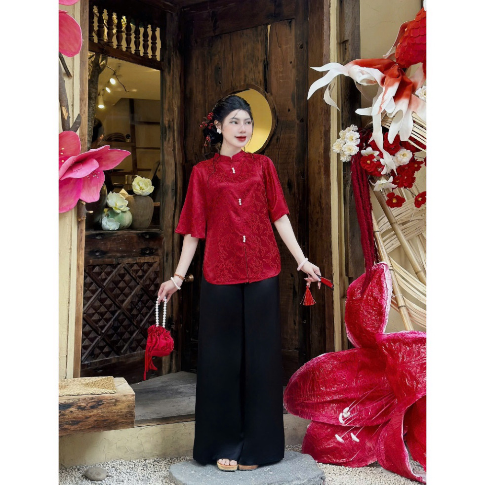 Đồ Lam Đi Chùa Cổ Tàu Lụa Đơn Mềm Mại Thanh Lịch Phù Hợp Đi Lễ Chùa 4 Size S,M,L,XL