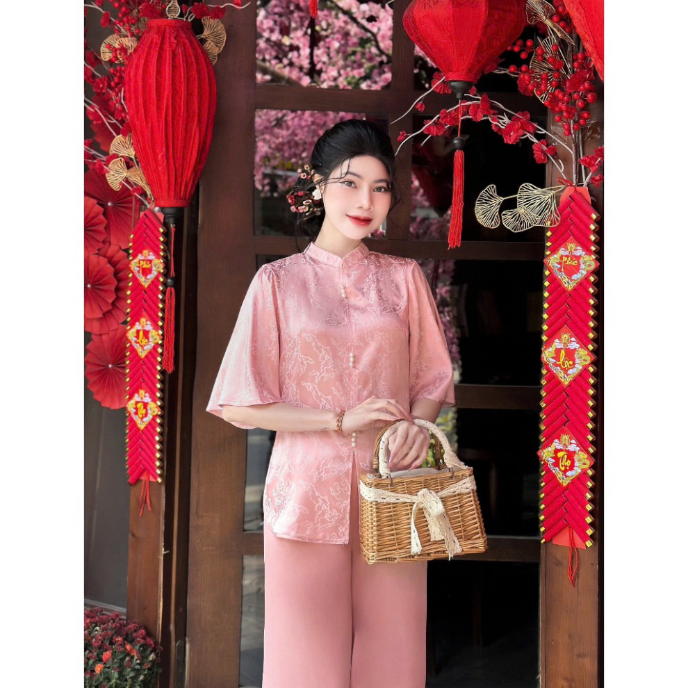 Đồ Lam Đi Chùa Cổ Tàu Lụa Đơn Mềm Mại Thanh Lịch Phù Hợp Đi Lễ Chùa 4 Size S,M,L,XL