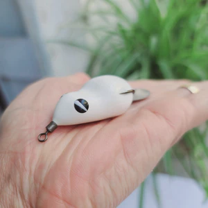 Mồi câu nhái hơi màu trắng ngọc trinh 8g đi nổi và 13g đi lửng - Mồi câu lure siêu nhậy hagvnn222 ghagvczcz