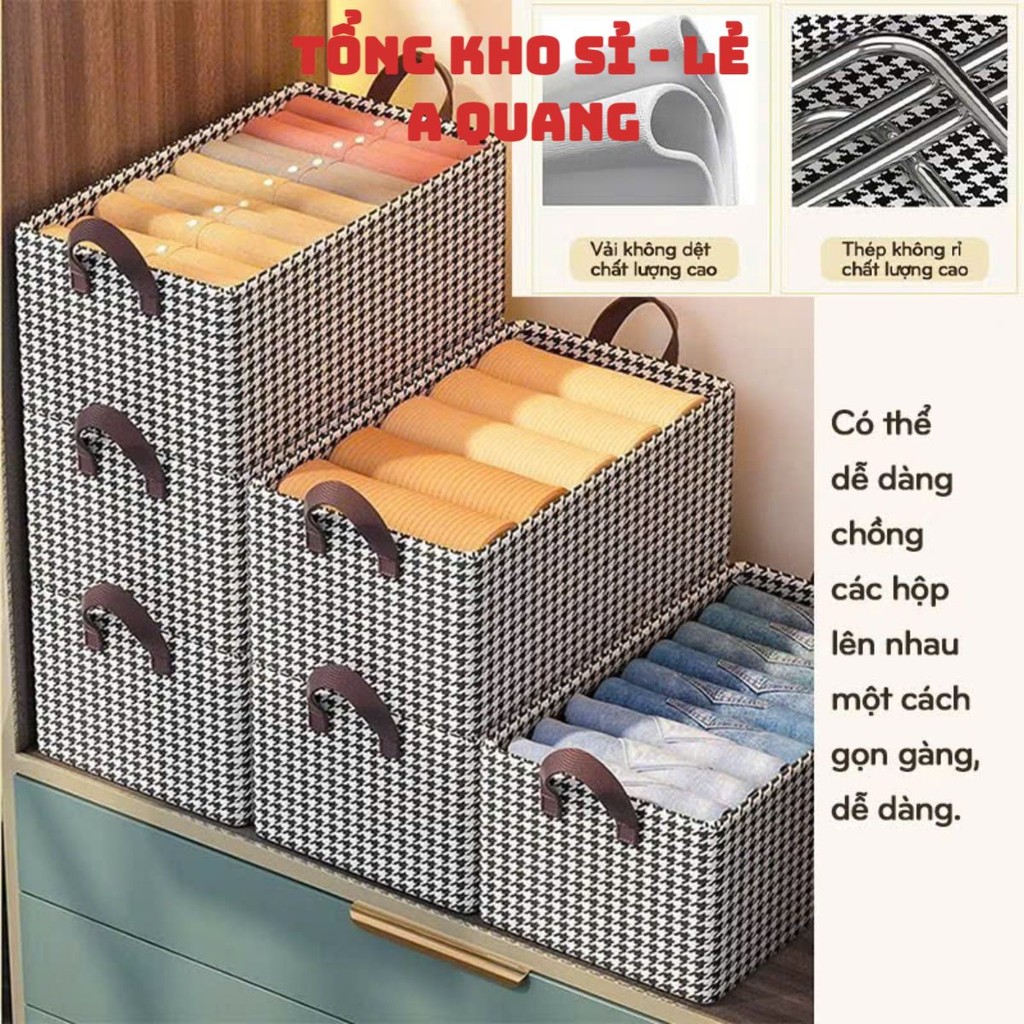 Hộp Đựng Khung Sắt Tiện Lợi-Hộp Đựng Gấp Gọn-Sang Trọng-Tiết Kiệm Diện Tích – HỘP VẢI SANG TRỌNG CÓ ĐẾ LÓT