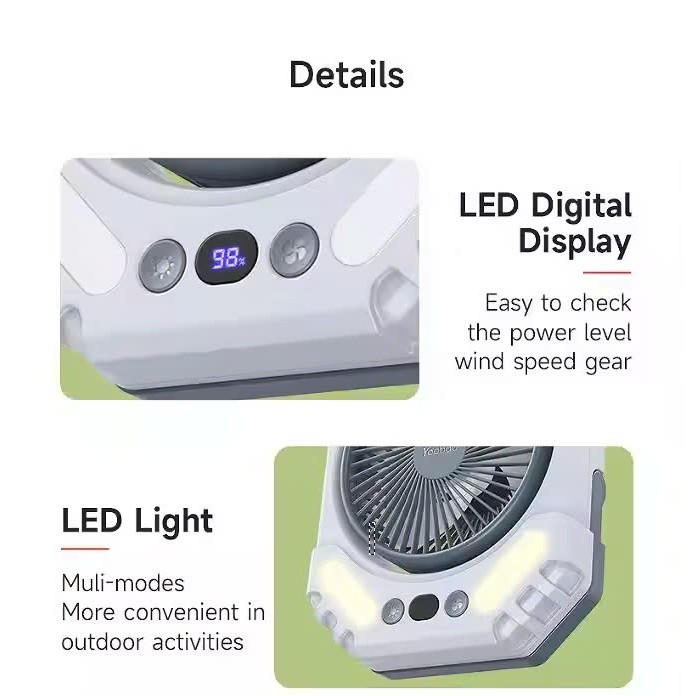 Ảnh Quạt để bàn tích điện đa năng Yoobao FD1 20000mAh | Sử dụng lên đến 75h | Tích hợp sạc dự phòng 18W | Bảo hành 12 tháng 2