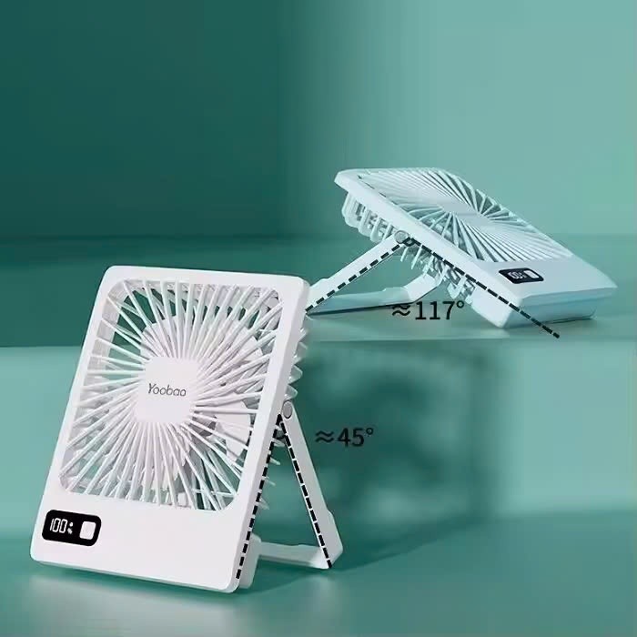 Ảnh Quạt để bàn tích điện mini Yoobao Q3C 3000/5000mAh | Công suất 3W | 4 cấp độ gió | Màn hình LED | Bảo hành 12 tháng 3