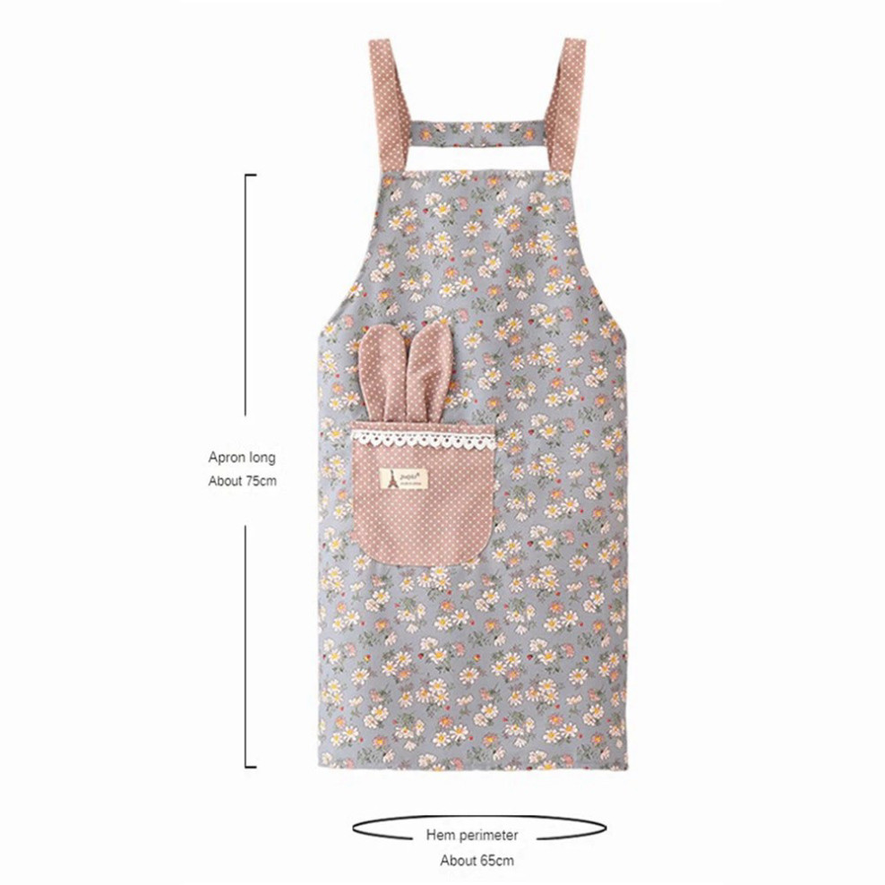 Tạp Dề Nấu Ăn Tai Thỏ Dễ Thương ,Tạp Dề Nhà Bếp - Giao Màu Ngẫu Nhiên