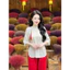 Pháp Phục Tịnh Tâm, Đồ Lam Đi Chùa Cổ Tròn Vạt Xuông Phối Charm Sang Trọng Phù Hợp Đi Lễ Chùa Kín Đáo 4 Size S,M,L,XL