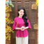 Pháp Phục Tịnh Tâm, Đồ Lam Đi Chùa Cổ Tròn Vạt Xuông Phối Charm Sang Trọng Phù Hợp Đi Lễ Chùa Kín Đáo 4 Size S,M,L,XL