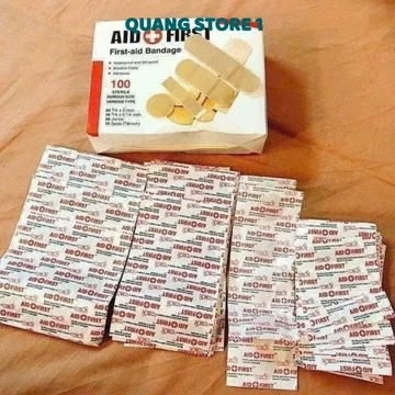 (COMBO 2)HỘP 100 BĂNG GÂU CÁ NHÂN DÁN VẾT THƯƠNG TRÁNH NHIỄM TRÙNG, Hộp Băng Gạc Y Tế 100 Miếng To Nhỏ ,Băng Gạc Loai To