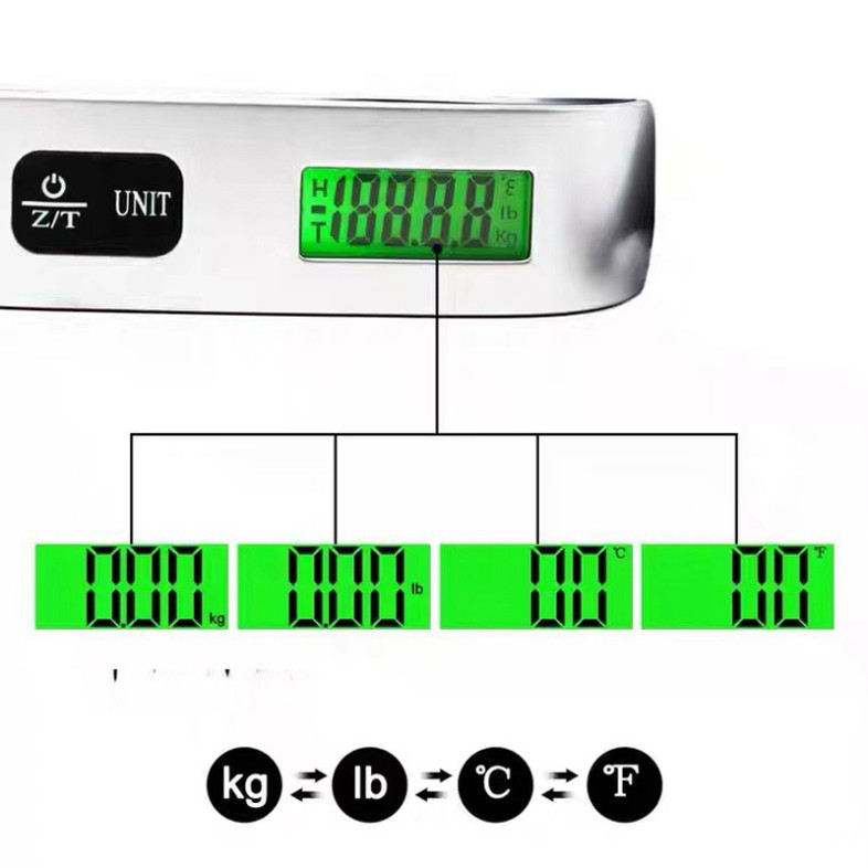 50kg 10g Cân Kỹ Thuật Số Cân Bằng Điện Tử Túi Hành Lý Treo Cân Vali Du Lịch Cân Trọng Lượng Túi Hành Lý