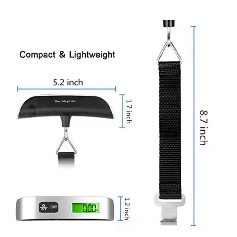50kg 10g Cân Kỹ Thuật Số Cân Bằng Điện Tử Túi Hành Lý Treo Cân Vali Du Lịch Cân Trọng Lượng Túi Hành Lý