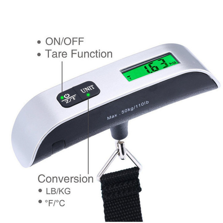 50kg 10g Cân Kỹ Thuật Số Cân Bằng Điện Tử Túi Hành Lý Treo Cân Vali Du Lịch Cân Trọng Lượng Túi Hành Lý