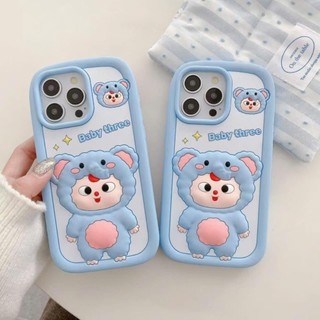 Ốp lưng iphone Baby Three hình voi đáng yêu 6plus/7plus/8plus/x/xs/xsmax/11/12/13/14/15/16/pro/plus/promax RABBI