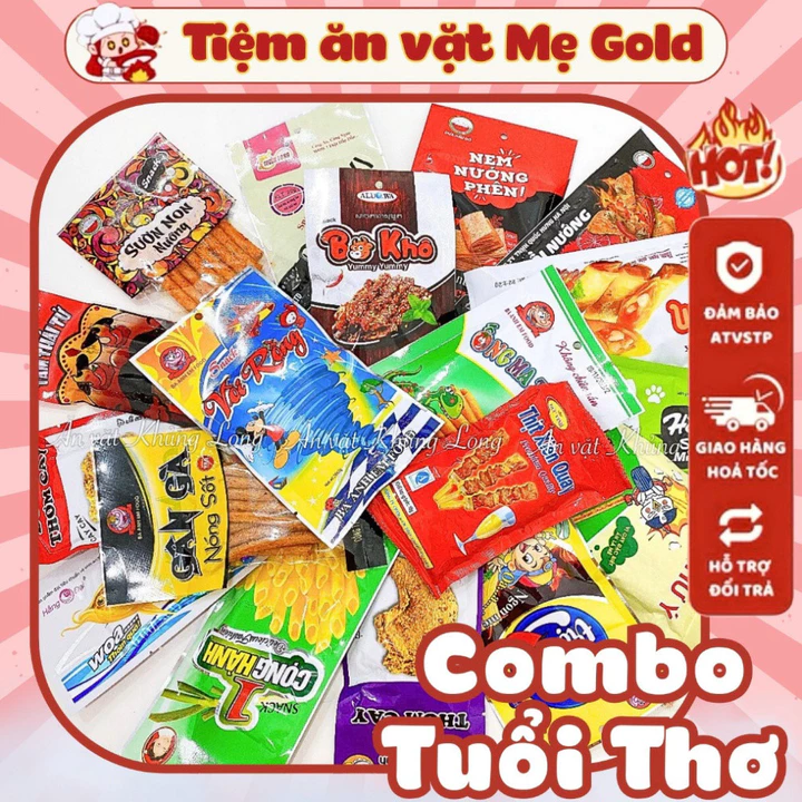 Snack Ăn Vặt Tuổi Thơ, Đồ An Vặt Trung, Đồ Ăn Vặt Cổng Trường Đủ Vị Thơm Ngon, Shop Ăn Vặt Mẹ Gold