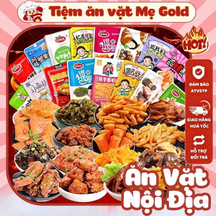 Tổng Hợp Đồ Ăn Vặt Nội Địa Cay Các Loại Tự Chọn, Set Ăn Vặt, Đồ Ăn Vặt Cay Cay, Tiệm Ăn Vặt Mẹ Gold