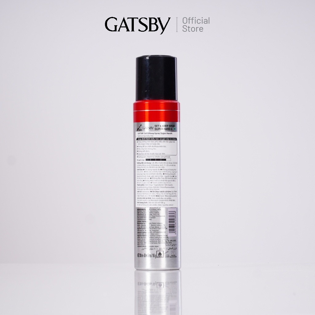 Ảnh Gôm xịt tóc GATSBY Set & Keep Spray Super Hard 250ml 2