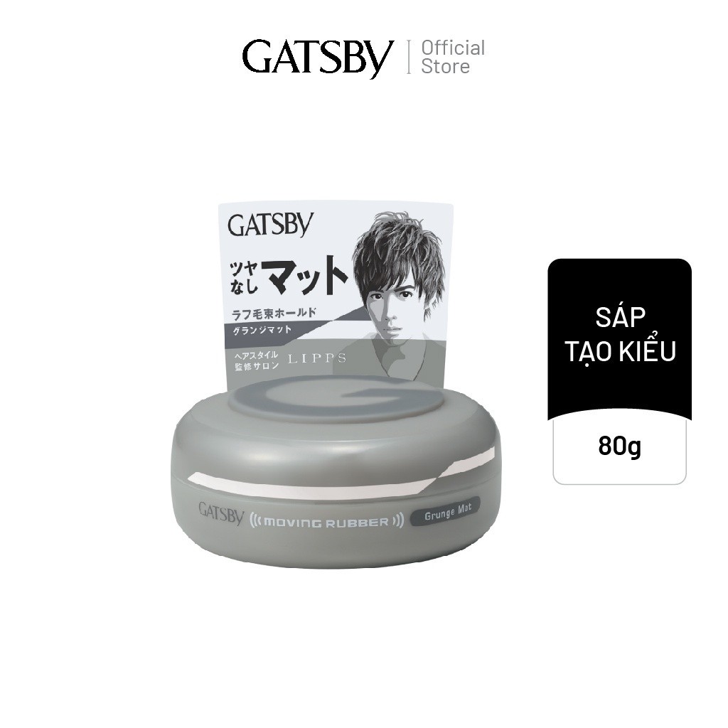 Ảnh Wax vuốt tóc GATSBY Moving Rubber Grunge Mat J 80g 1