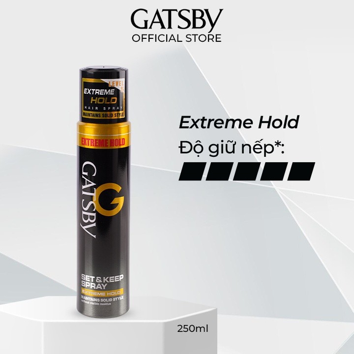 Ảnh Gôm xịt tóc GATSBY Set & Keep Spray Extreme Hold 250ml 3
