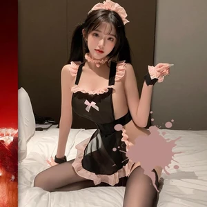 BỘ NGỦ COSPLAY NỮ GỢI CẢM DN109 – VÁY NGỦ HẦU GÁI QUYẾN RŨ, PHONG CÁCH SEXY KHÓ CƯỠNG