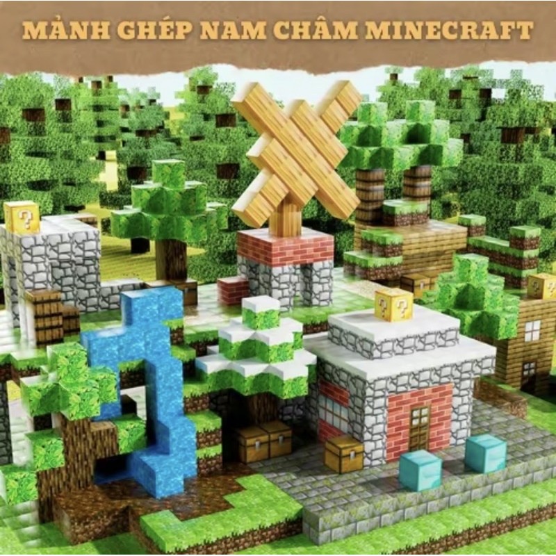 [Mua 200 viên tặng thêm 3 viên] Khối Nam Châm Minecraft - Đồ Chơi Khối ...