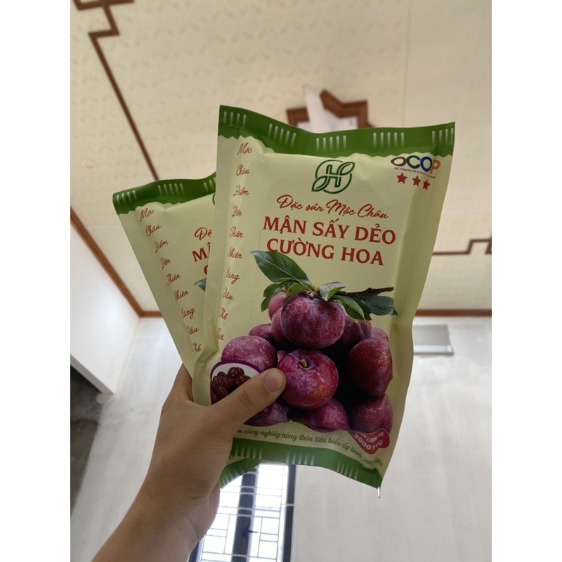 Mận sấy dẻo Mộc Châu - Đặc sản Mộc Châu ( loại túi giấy 200gr + 10gr) Mẫu Mới